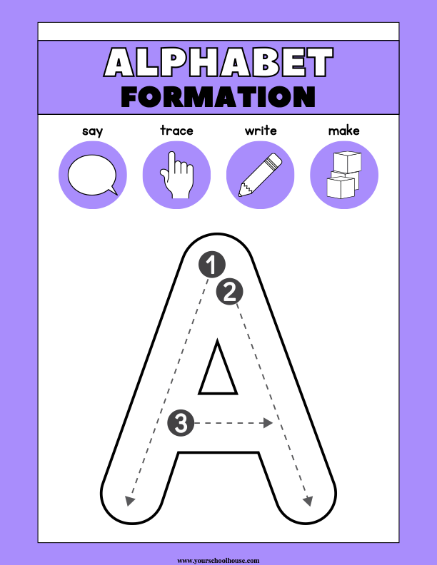 Image of Letter Formation Worksheets A-Z