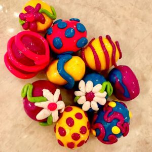 Colorful Clay Easter Eggs