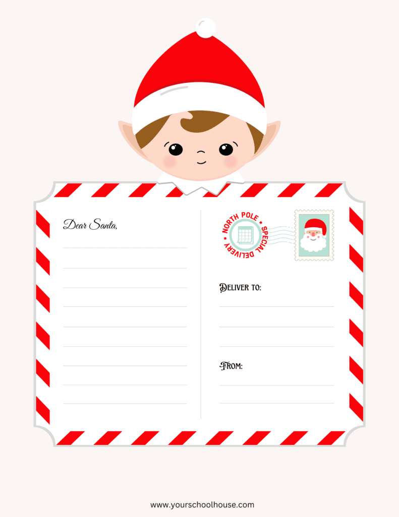 Elf postcard to santa