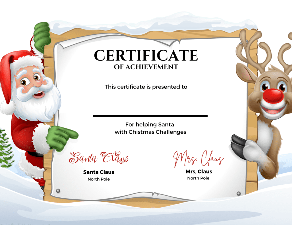 Christmas Certificate from Santa